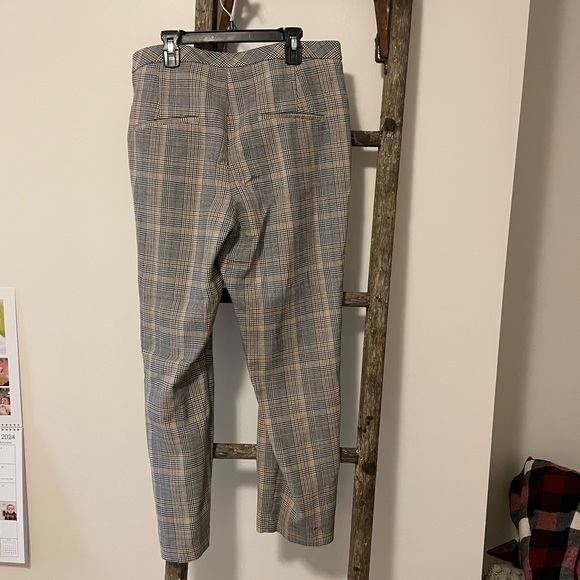 H&M Black/Tan Houndstooth Print Women’s Trousers - Picture 6 of 9